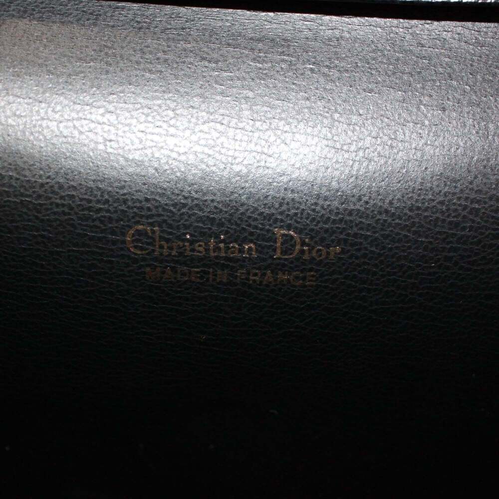 CHRISTIAN DIOR Vintage Black Leather Shoulder Bag - Picture 8 of 14